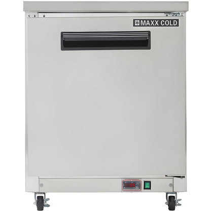 Maxx Cold Single Door Undercounter Freezer, 6.5 cu. ft. Storage Capacity, in Stainless Steel - MXCF27UHC