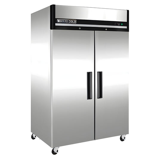 Maxx Cold Double Door Reach-In Freezer, Top Mount, 49 cu. ft., in Stainless Steel - MXCF-49FDHC
