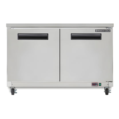 Maxx Cold Double Door Undercounter Freezer, 15.5 cu. ft. Storage Capacity, in Stainless Steel - MXCF60UHC
