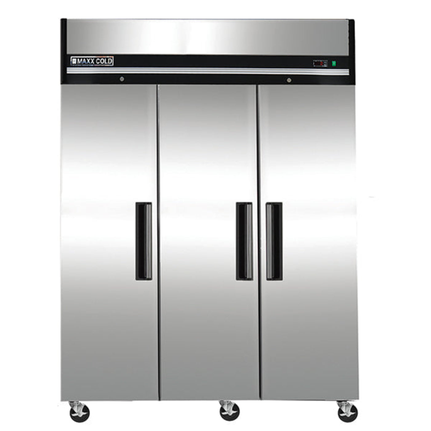 Maxx Cold Triple Door Reach-in Freezer, Top Mount, 72 cu. ft. Storage Capacity, in Stainless Steel - MXCF-72FDHC