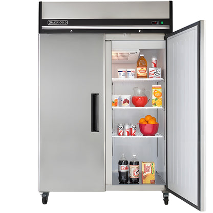 Maxx Cold Double Door Reach-In Refrigerator, Top Mount, 49 cu. ft., Energy Star, in Stainless Steel - MXCR-49FDHC
