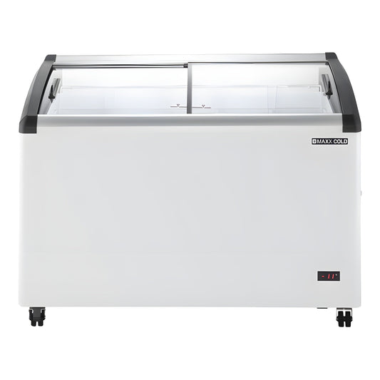 Maxx Cold Curved Glass Top Chest Freezer Display, 8.62 cu. ft. Storage Capacity, in White - MXF48CHC-5