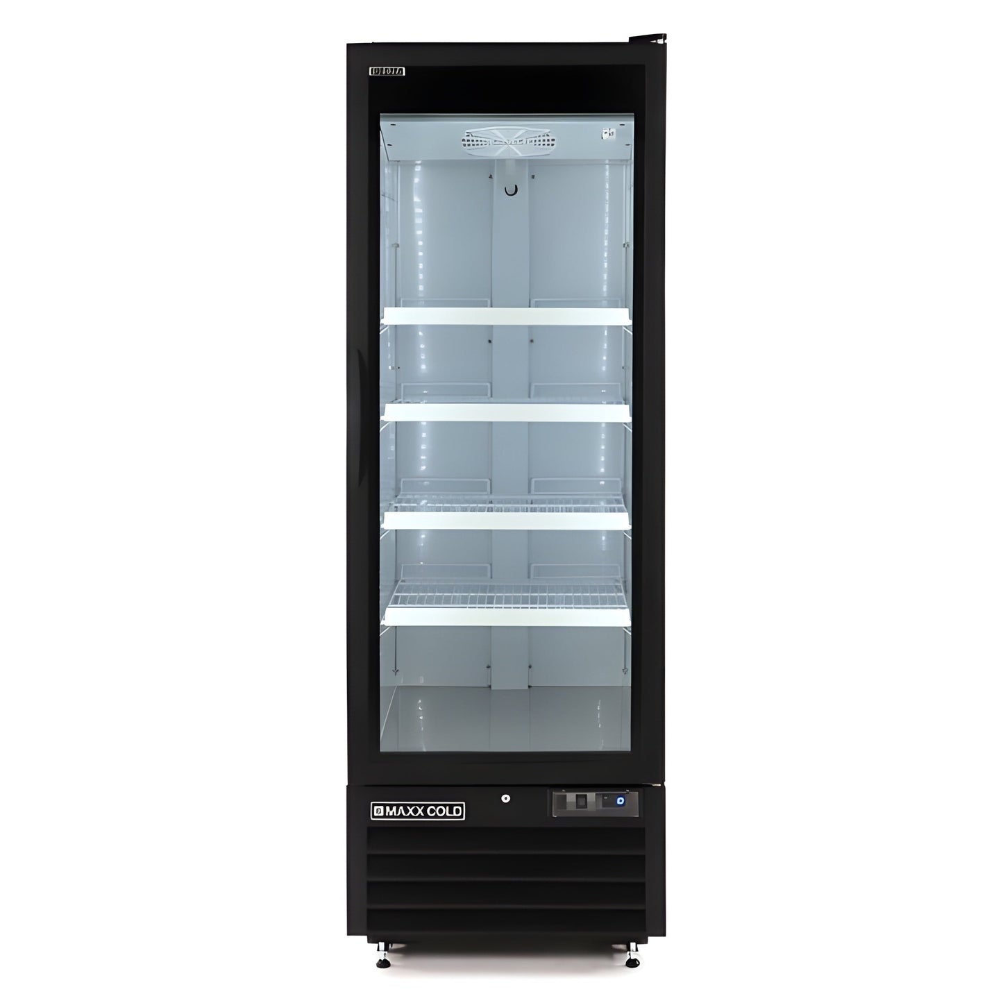 Maxx Cold Single Glass Door Merchandiser Freezer, Large Storage Capacity, 30 cu. ft., in Black - MXGDM-30FBHC