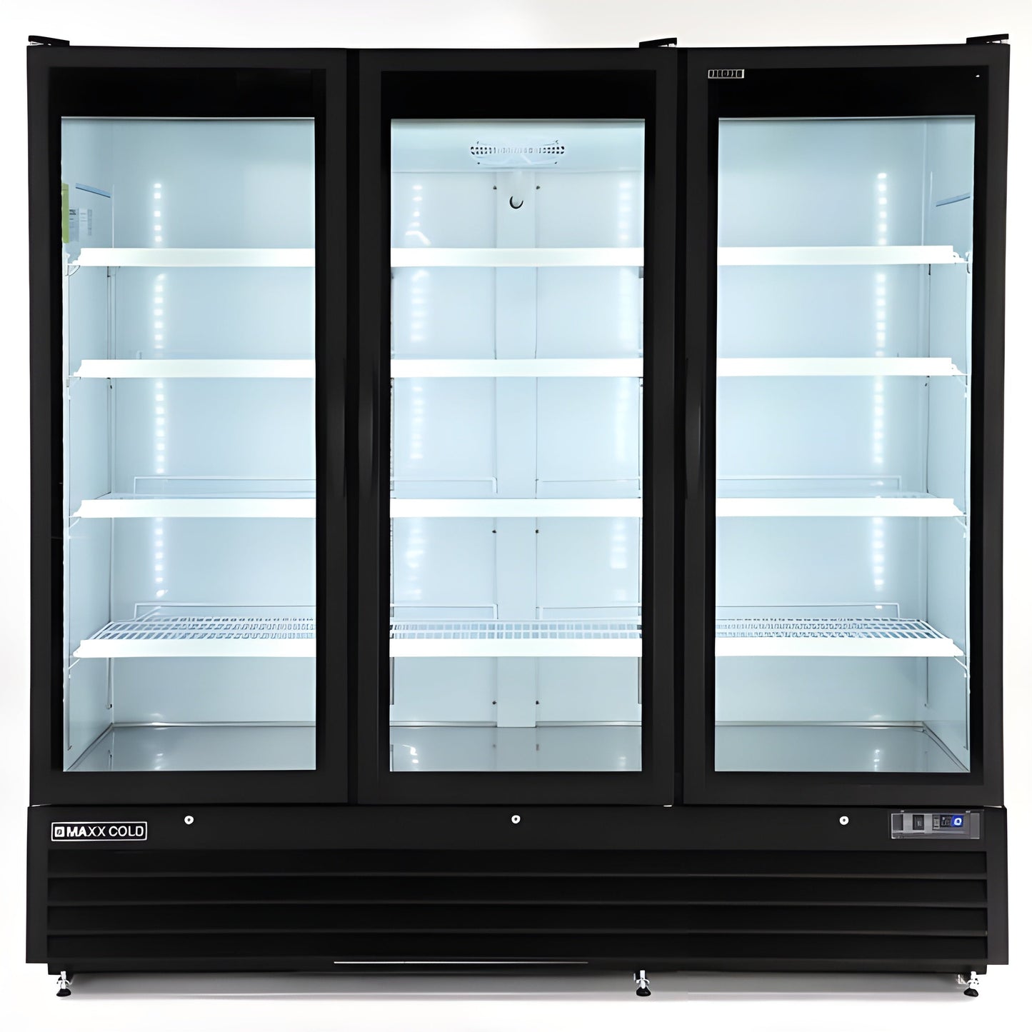 Maxx Cold Triple Glass Door Merchandiser Freezer, Large Storage Capacity, 73 cu. ft., in Black -  MXGDM-73FBHC