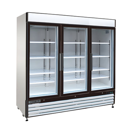 Maxx Cold Triple Glass Door Merchandiser Refrigerator, Free Standing, 72 cu. ft., in White - MXM3-72RHC