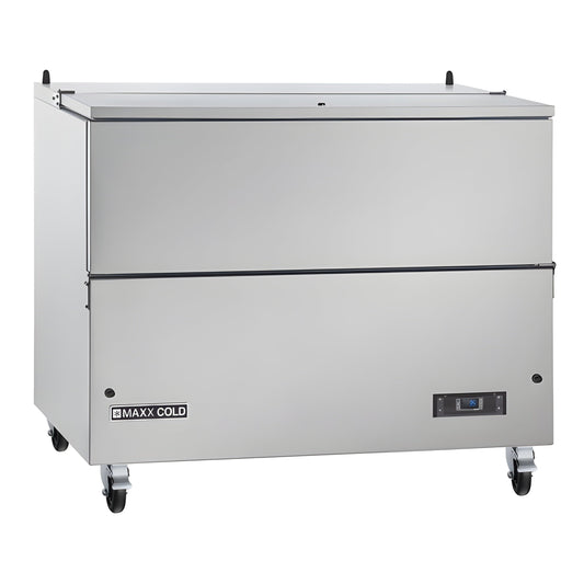 Maxx Cold Milk Cooler, 49"W, Stores up to (12) 13" Milk Crates, in Stainless Steel - MXMC49HC
