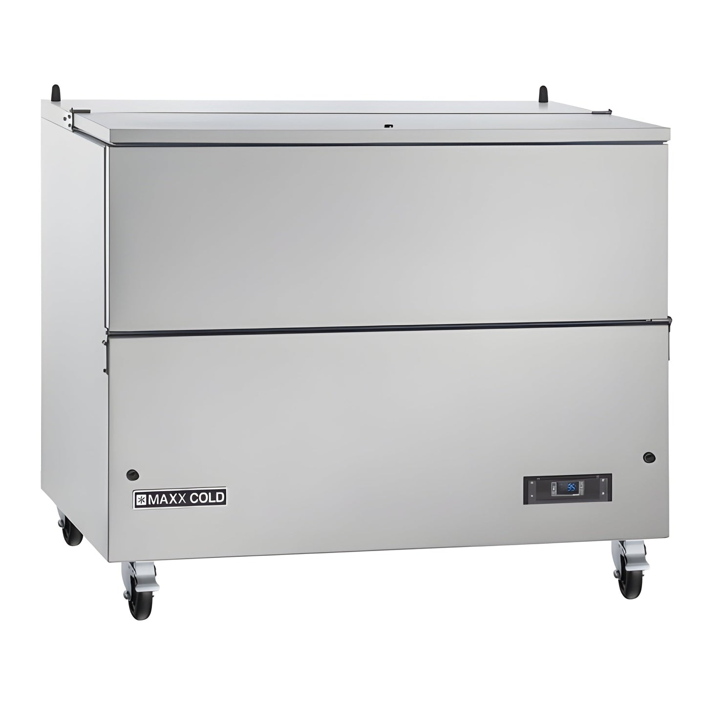 Maxx Cold Milk Cooler, 49"W, Stores up to (12) 13" Milk Crates, in Stainless Steel - MXMC49HC