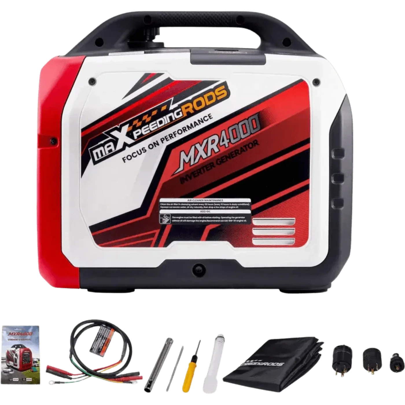 Maxpeedingrods Gas Inverter Generator 3200W/4000W Low THD Parallel RV Ready - MXR4000