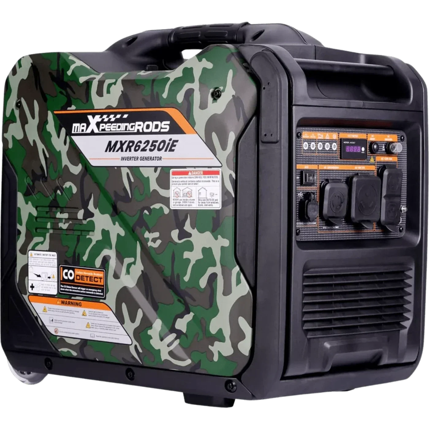 Maxpeedingrods Inverter Generator 5000W/5500W Low THD Electric Start RV Ready - MXR6250IE