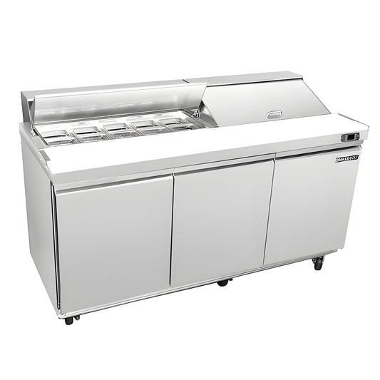 Maxx Cold Three-Door Refrigerated Sandwich and Salad Prep Station, 17.83 cu. ft., in Stainless Steel - MXSR60SHC