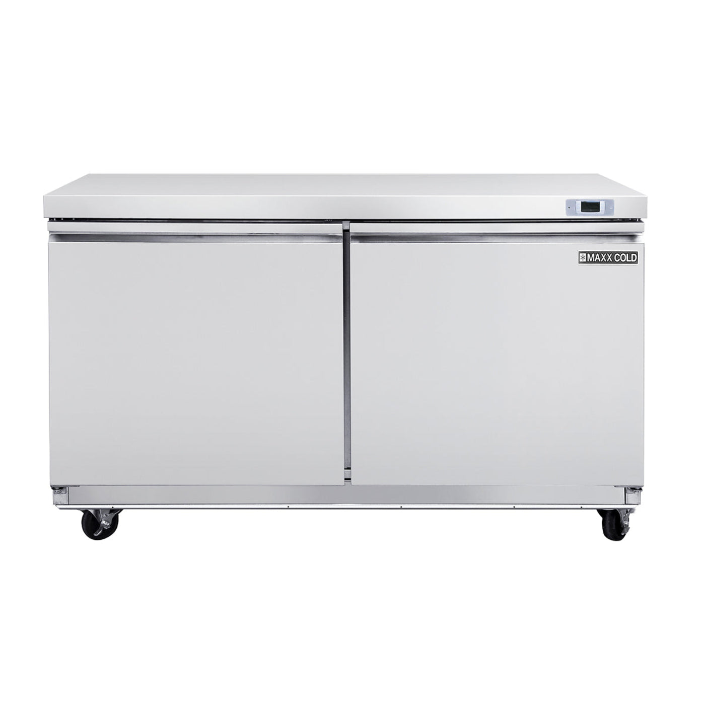 Maxx Cold Double Door Undercounter Freezer, 14.1 cu. ft. Storage Capacity, in Stainless Steel - MXSF60UHC