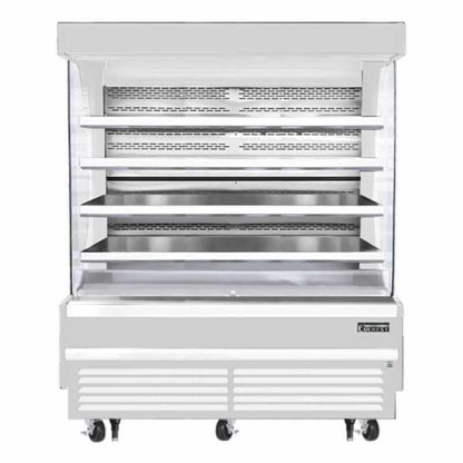Everest Commercial 73" Vertical Open Air Display Merchandiser Refrigerator 26 cu. ft. - EOMV-72-W-28-T