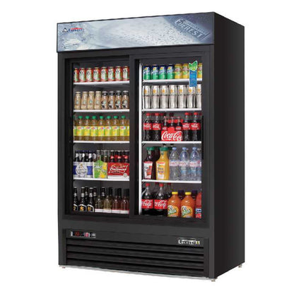 Everest Commercial 53" 2 Sliding Glass Door Merchandiser Refrigerator 48 cu.ft. - EMGR48B