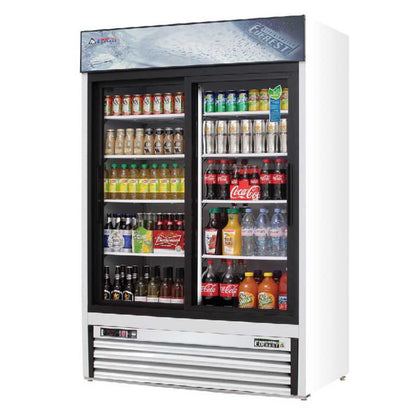 Everest Commercial 53" 2 Sliding Glass Door Merchandiser Refrigerator 48 cu.ft. - EMGR48
