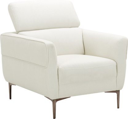 Costway Accent Chair Modern Upholstered with Adjustable Headrest New - HV10184WL-22WH