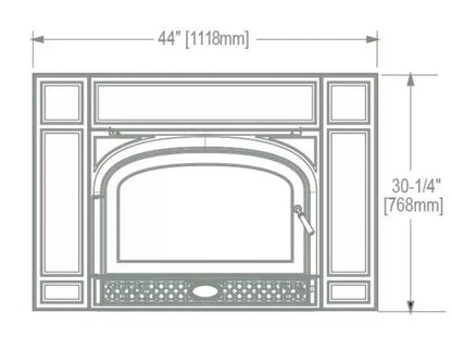 Vermont Castings Montpelier II Cast Iron Wood Burning Fireplace Insert - MONTP-II-CB