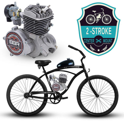 Tracer 26 Inch Men's Ace Beach Cruiser + BBR Tuning 2-Stroke Engine - STK-BEK80-S + MB-TOUCH-M-MBK