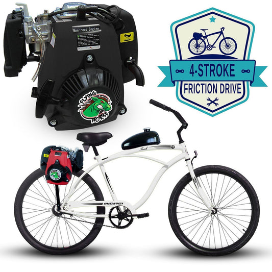 Tracer 26" Men's Ace Beach Cruiser, 4 Stroke Friction Drive - FH-GASCAN2.5-BLK