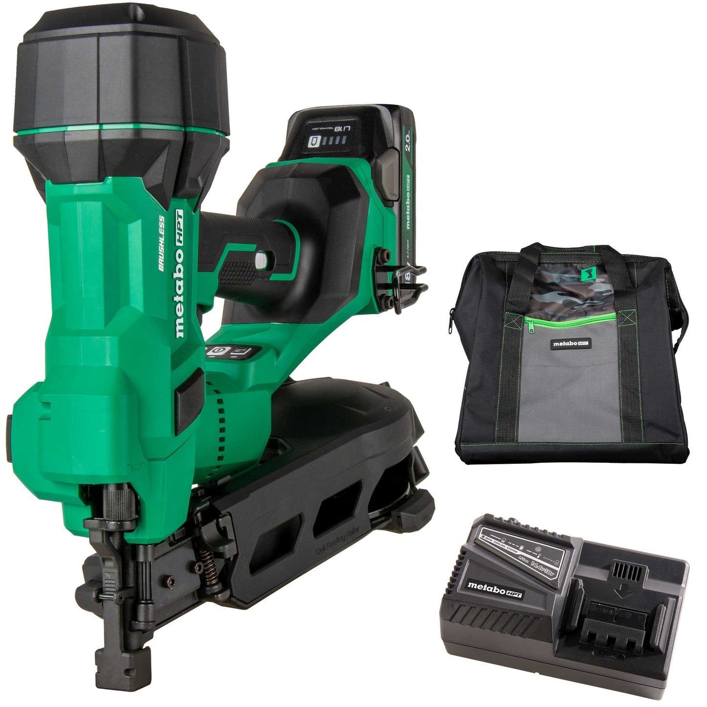 Metabo HPT METABO HPT 18V MULTIVOLT™ 1-3/4" Coil Roofing Nailer Kit - NV1845DAM