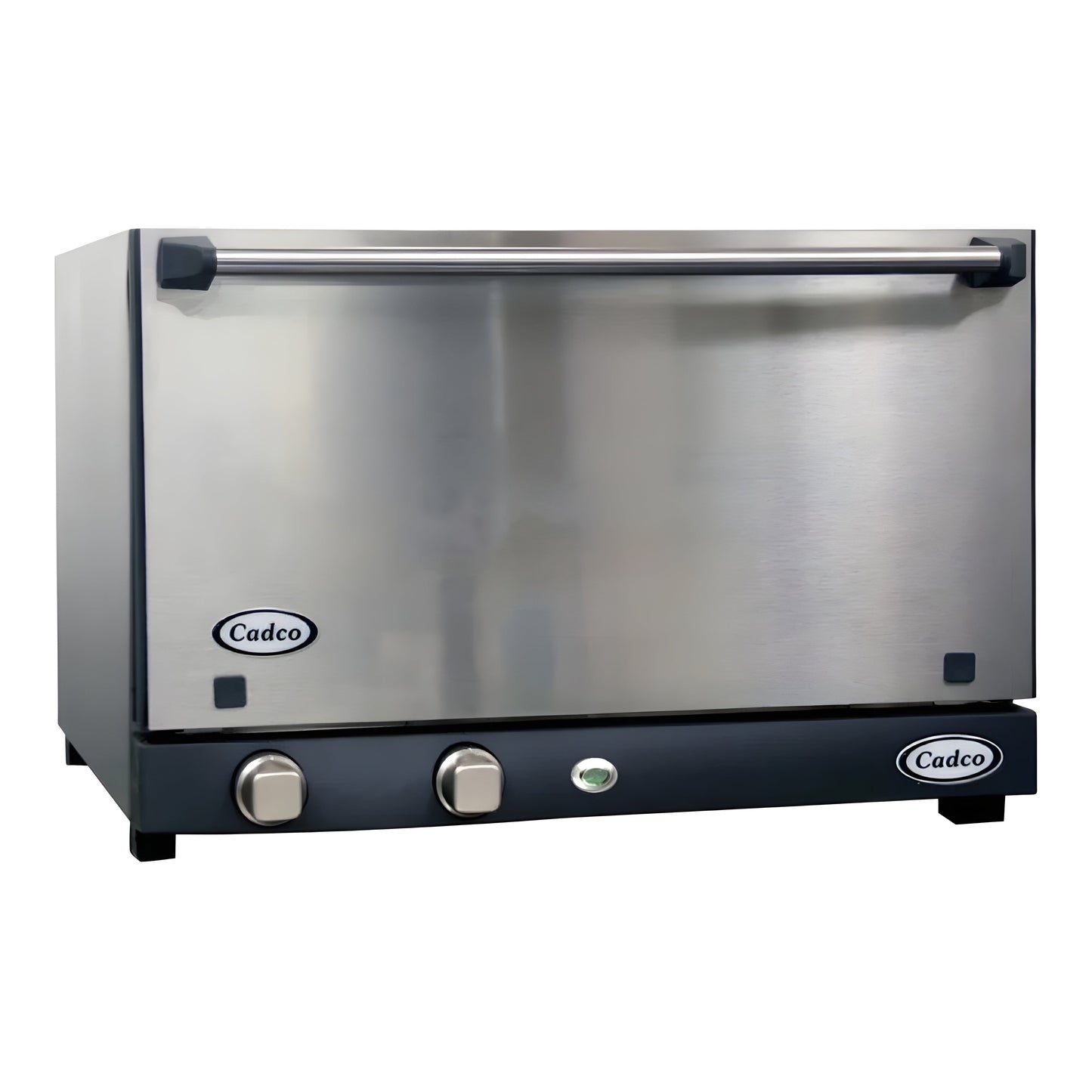 Cadco Lisa OV-013SS 3-Shelf Half Size Medium-Duty Manual Countertop Catering Convection Oven with Stainless Steel Door - 120V - OV-013SS