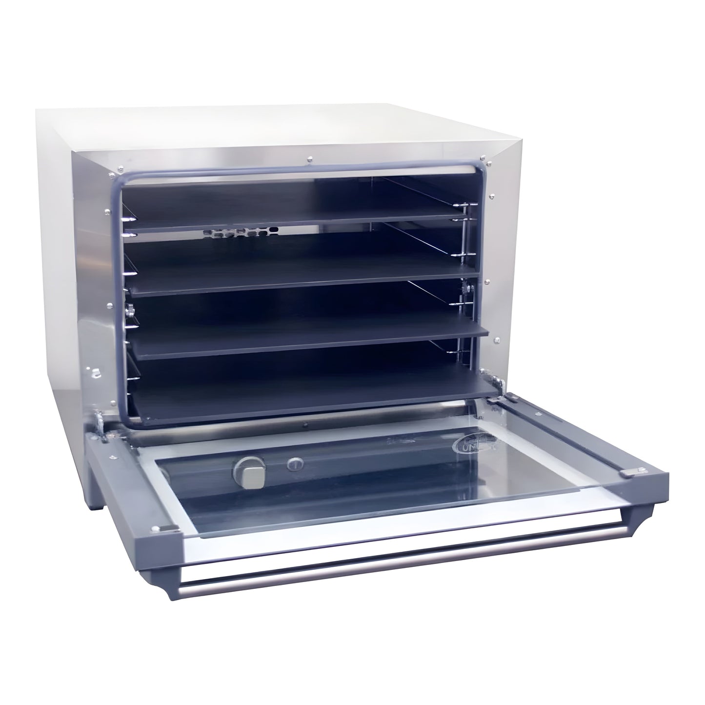 Cadco Anna OV-023P 4-Shelf Half Size Medium-Duty Manual Countertop Pizza Convection Oven - 208-240V - OV-023P