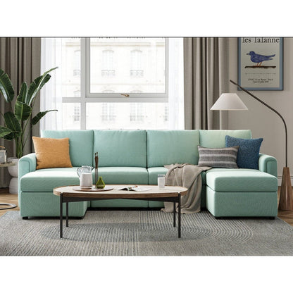 LINSY HOME RUBIK I 4 Seats with 2 Ottomans - US-LH-SPF-Sofa-S900-A11-42-0-00