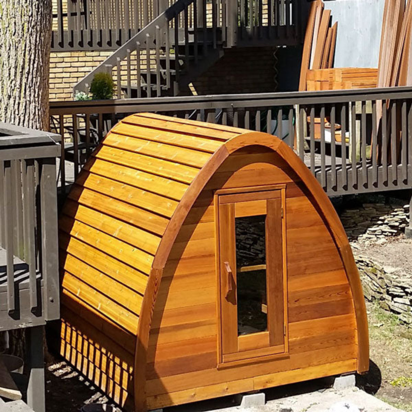 Dundalk LeisureCraft Clear Cedar Mini POD 2-4 Person Sauna - DLMINIPOD6KW