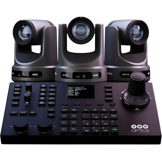 PTZOptics PT20X4K-PRODUCER-SJOY Producer-4K Camera & Controller Bundle (Gray) - PT20X4KPRODUCERSJOY