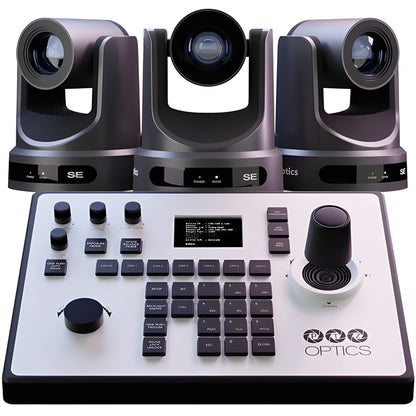 PTZOptics PT20XSE-PRODUCER-JOY4 Producer-SE Camera & Controller Bundle (Gray) - PT20XSEPRODUCERJOY4