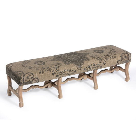 Park Hill Collection Country French Chateau Upholstered Bench -  EFS06067