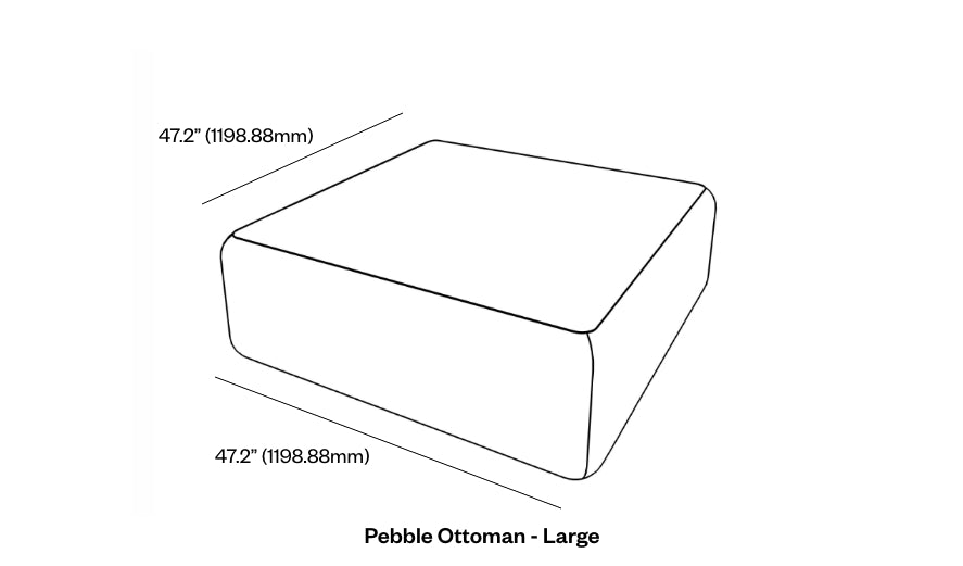 Pebble Ottoman -  BP04833