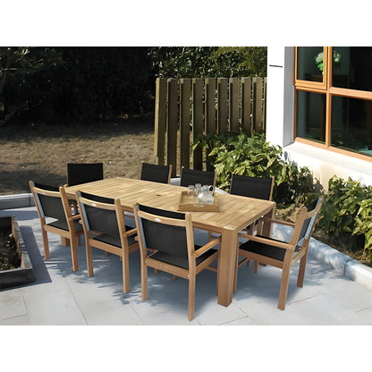 Royal Teak Collection Captiva Sling Stacking Chair-Black - CAPB