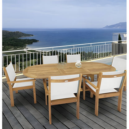 Royal Teak Collection Captiva Sling Stacking Chair-White - CAPW