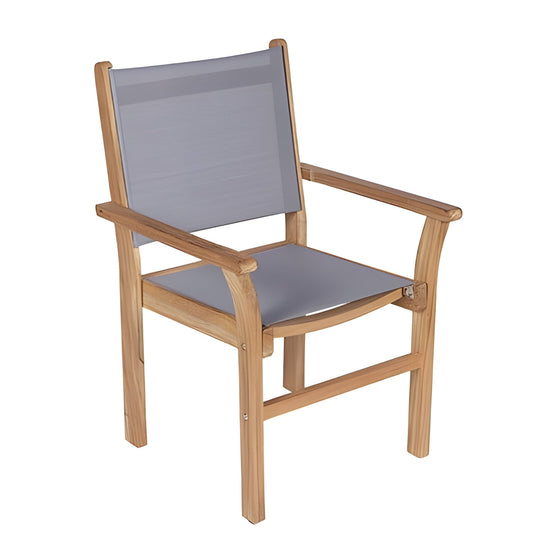 Royal Teak Collection Captiva Sling Stacking Chair-Gray - CAPG