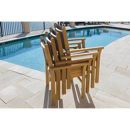 Royal Teak Collection Captiva Sling Stacking Chair-Gray - CAPG