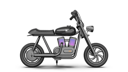 Hyper Gogo Pioneer 12 Plus Electric Kids Motorcycle Bluetooth Speaker 21.9V 160W 10 MPH 7.5 Miles - EL-MB05P-BLACK