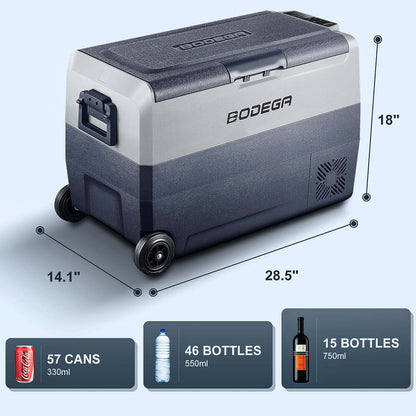 BODEGA cooler Portable Freezer 53qt/50L with Flexible Dual Zone - T50