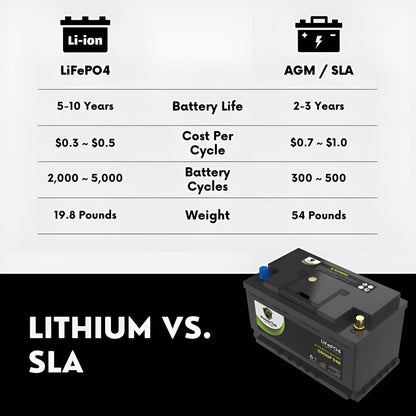 PowerTex 2022 Mini Cooper L3 1.5L Replacement Car Battery BCI Group 94R Lithium LiFePO4 Automotive Powertex Battery
