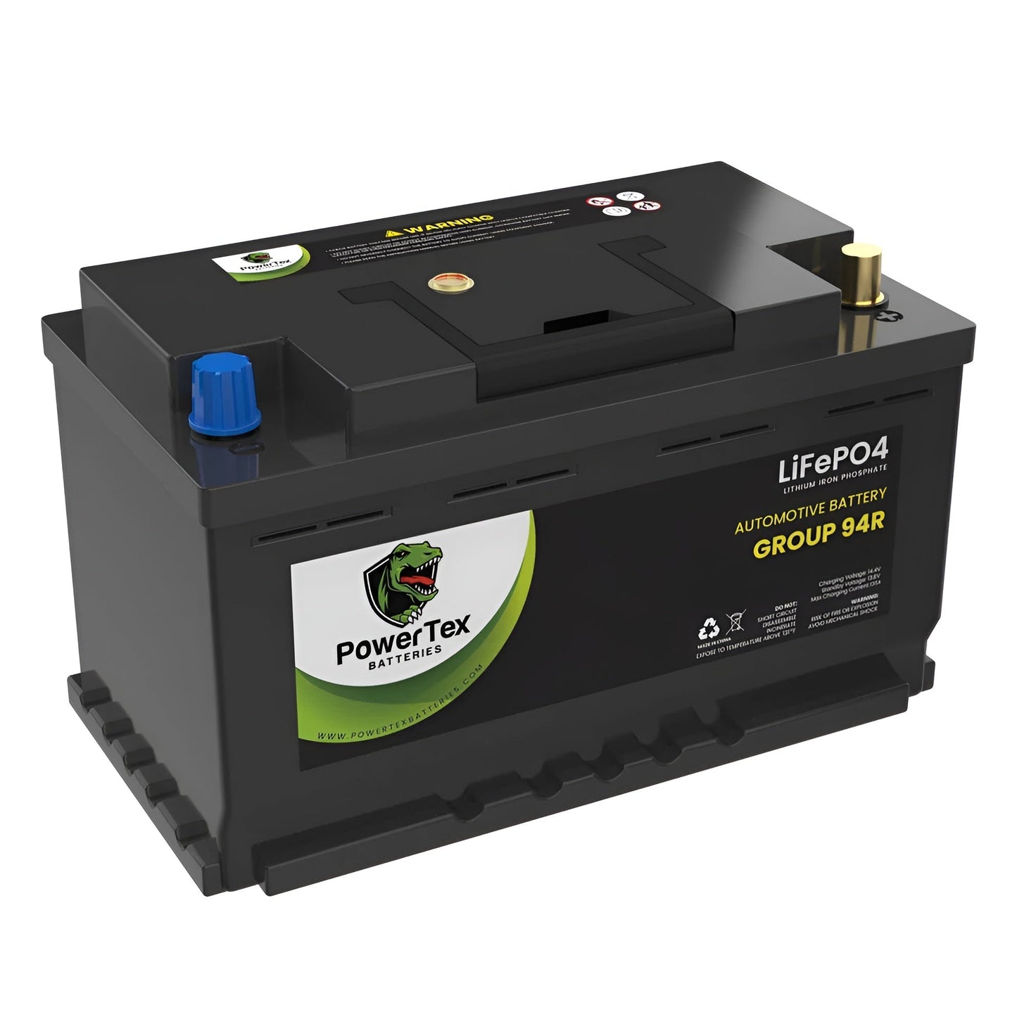 PowerTex 2022 Mini Cooper L3 1.5L Replacement Car Battery BCI Group 94R Lithium LiFePO4 Automotive Powertex Battery
