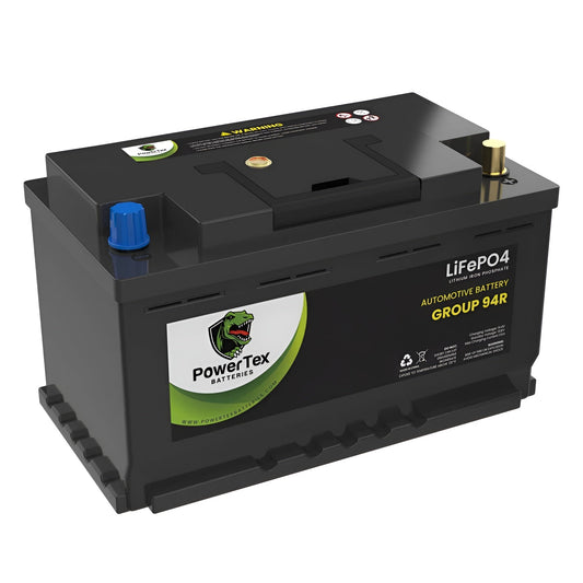 PowerTex 2022 Mini Cooper L3 1.5L Replacement Car Battery BCI Group 94R Lithium LiFePO4 Automotive Powertex Battery