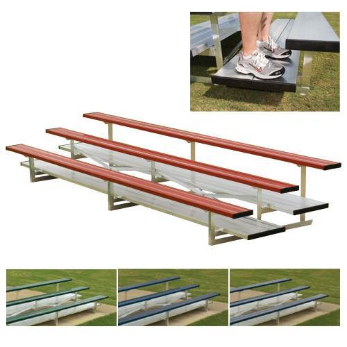 Bleachers Preferred Stationary Aluminum with Color - 25668PS