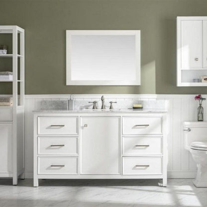 Legion Furniture WLF2236-W 36 Inch White Finish Sink Vanity Cabinet with Carrara White Top