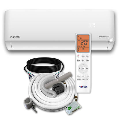 Pioneer Multi Zone 9,000 BTU Quantum Ultra Wall-Mounted Indoor Section Ductless Mini-Split Wi-Fi Inverter++ Air Conditioner Heat Pump 230V - WT009GLSI24HLG