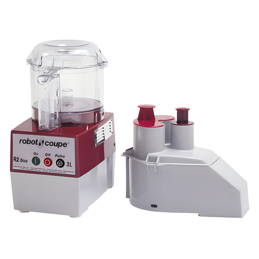 Robot Coupe R2 Dice CLR 3 Qt. Clear Bowl Single Speed Combination Processor - 2 Hp / 120V - R2CLRDICE