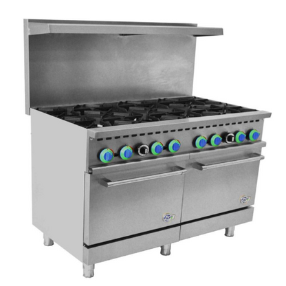 Chef AAA - R48, Commercial 48" 8 Burner Gas Oven Range - R48