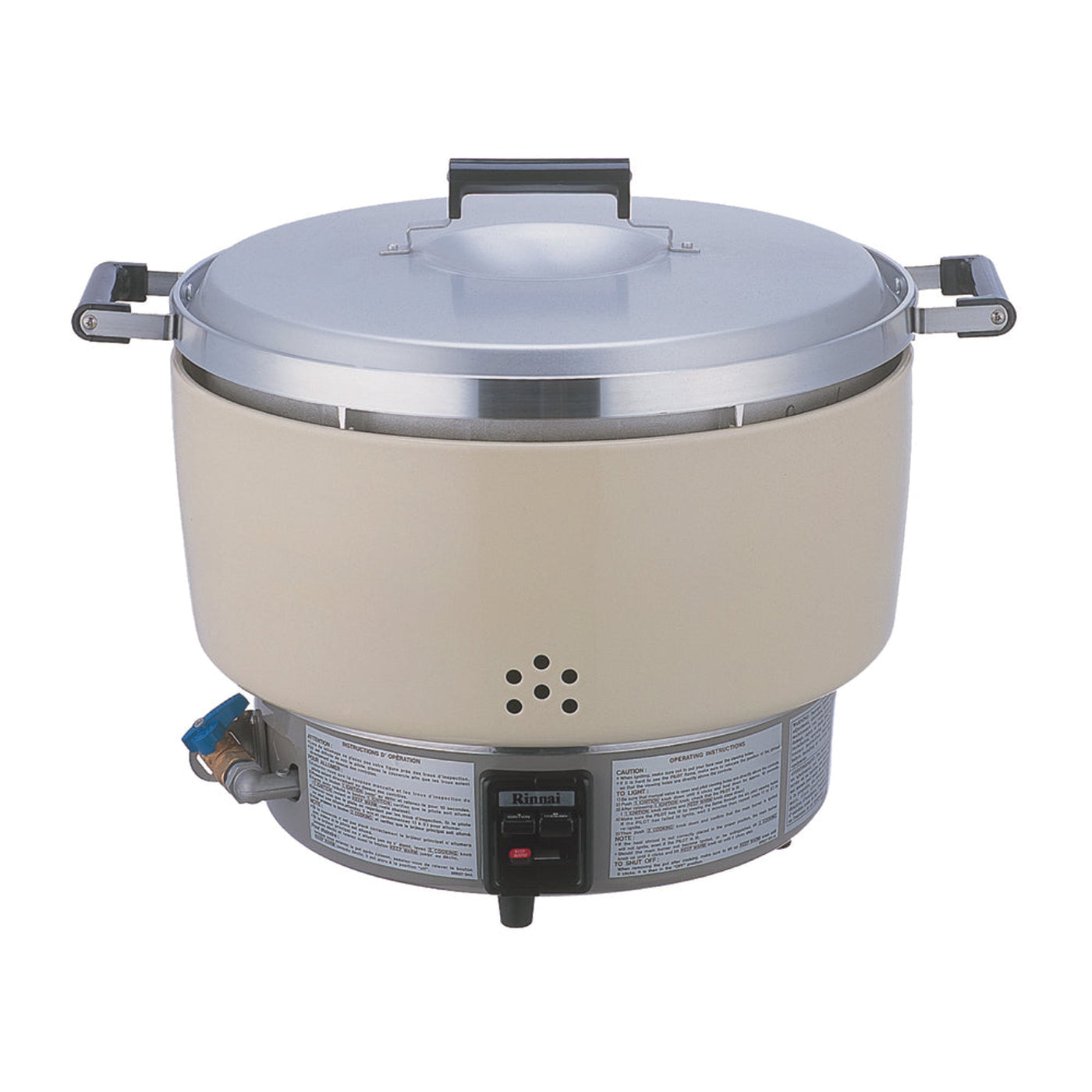 Thunder Group 18.50" Aluminum 55 Cups Rinnai Gas Rice Cooker, Natural Gas, Silver,35,000 BTU - RER55ASN