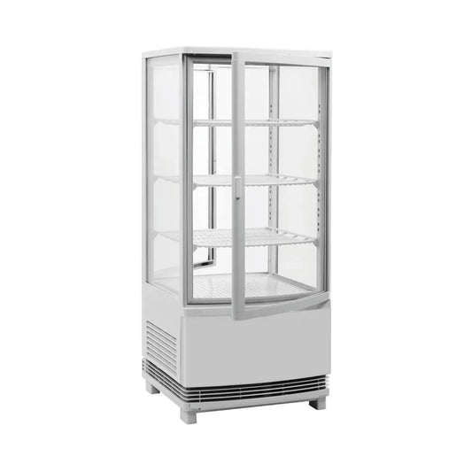 CAC China  Display Case Refrigerated 17x17x39"H White Set - RFCS-39WT