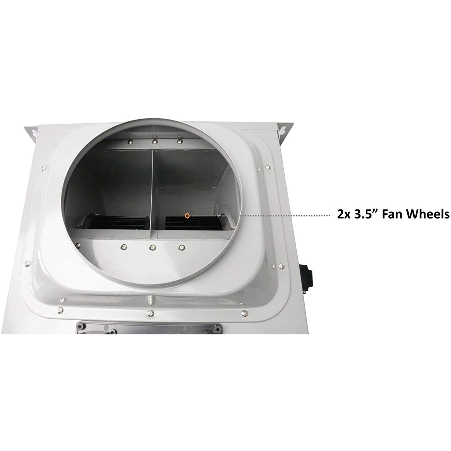 Awoco RH-SP08-BLW Powerful 8" Inline Blower Unit for Split Range Hoods, 4 Speeds, 8” Round Top Vent, 1000CFM - RH-SP08-BLW