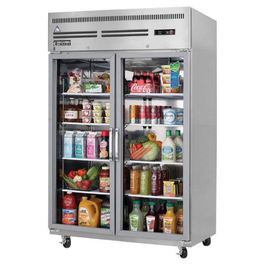 Everest Commercial 49" Two Glass Door Reach-In Refrigerator 53 cu. ft. - ESGR2