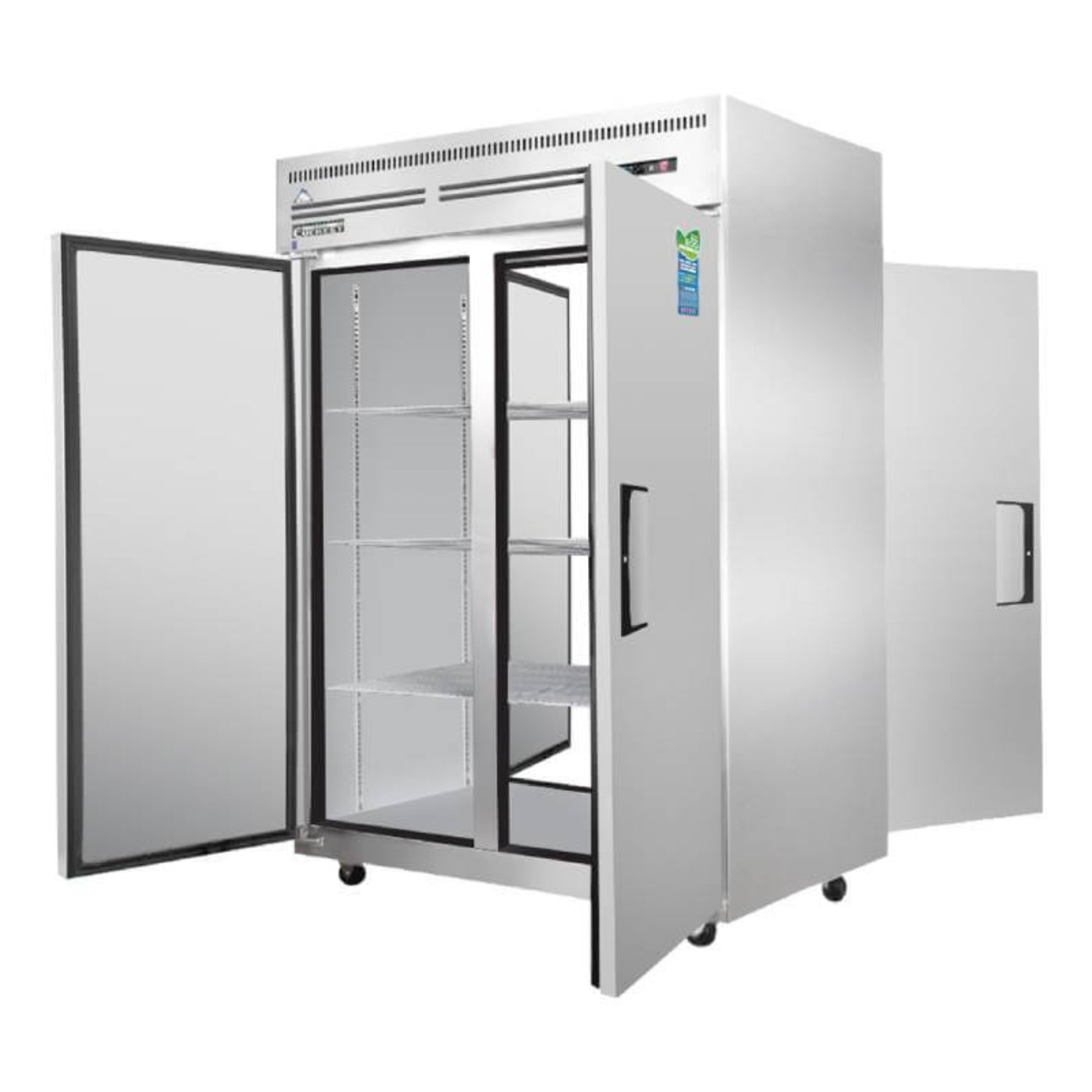 Everest Commercial 49" Four Solid Door Pass Thru Reach-In Refrigerator 48 cu.ft. - ESPT-2S-2S